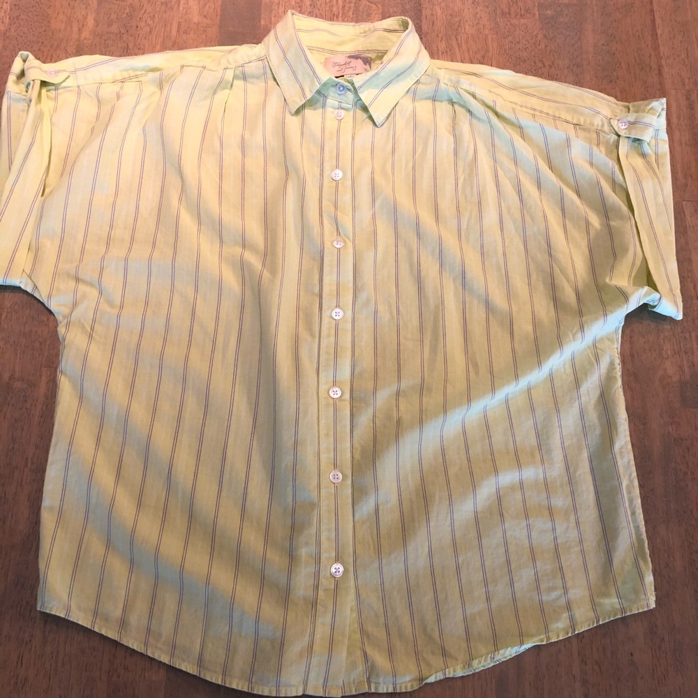 Elizabeth and James SS Button Down Camp Shirt, XS